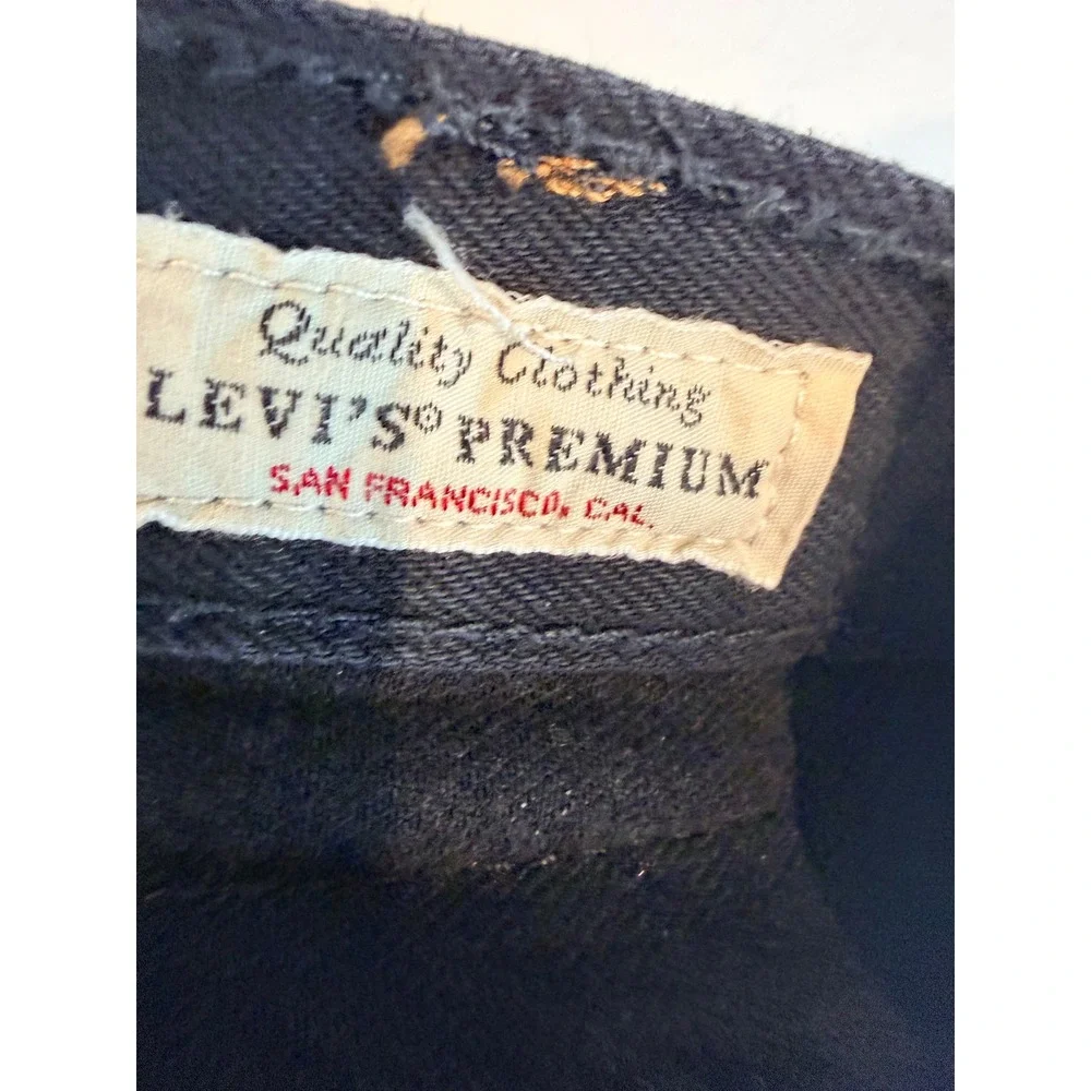 Levis 501 Original Fit Black‎ Straight Leg Button Fly Jeans Mens W32 L28